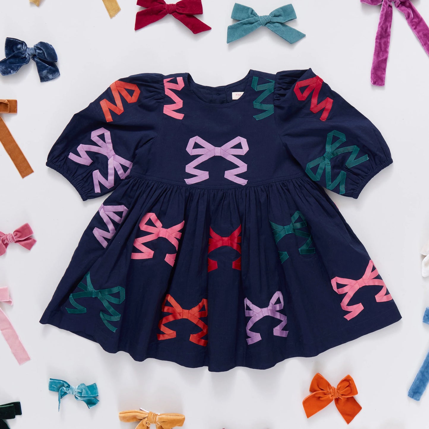 Girls Brooke Dress - Multi Bow