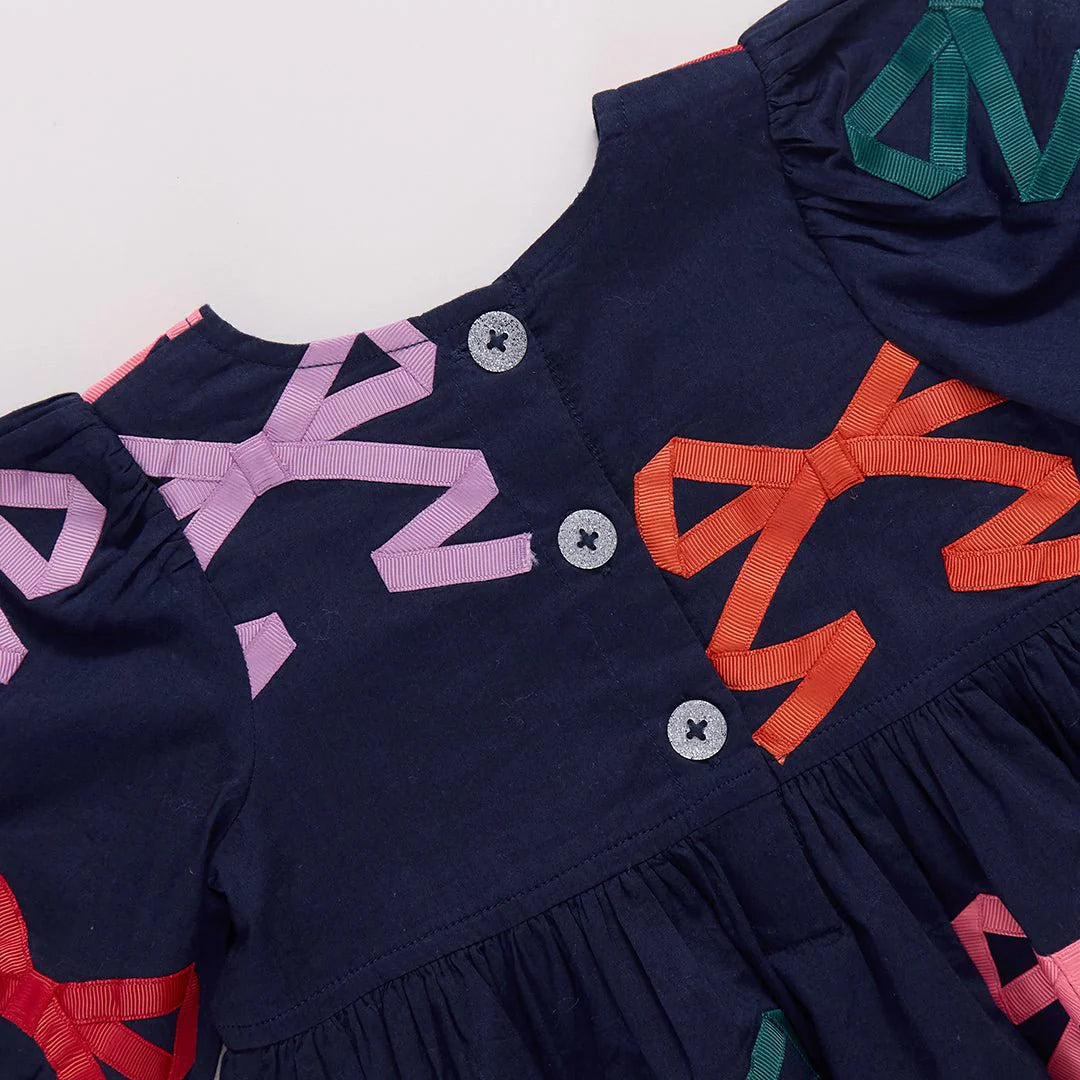 Girls Brooke Dress - Multi Bow