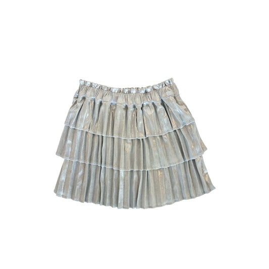 Ruffle Skirt In Silver Metallic