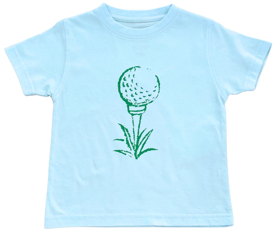 Short-Sleeve Light Blue Golf Tee T-Shirt
