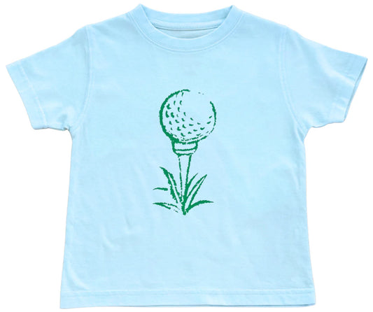 Short-Sleeve Light Blue Golf Tee T-Shirt