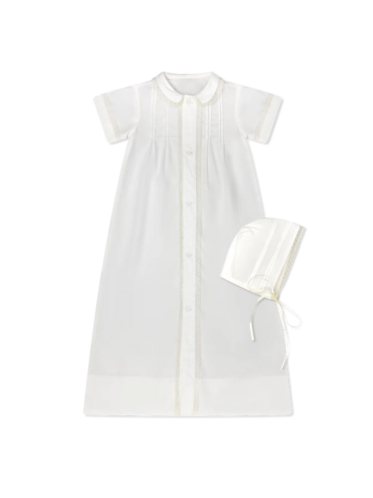 Blessings Graham Daygown Set White Batiste with Ecru Lace