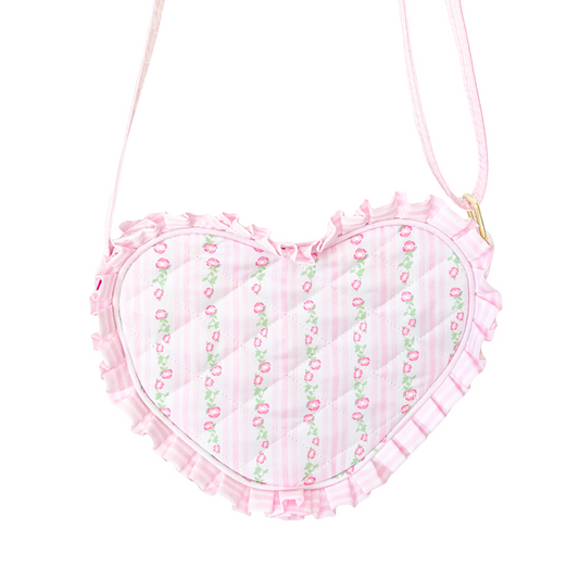 Quilted Heart Purse - Floral