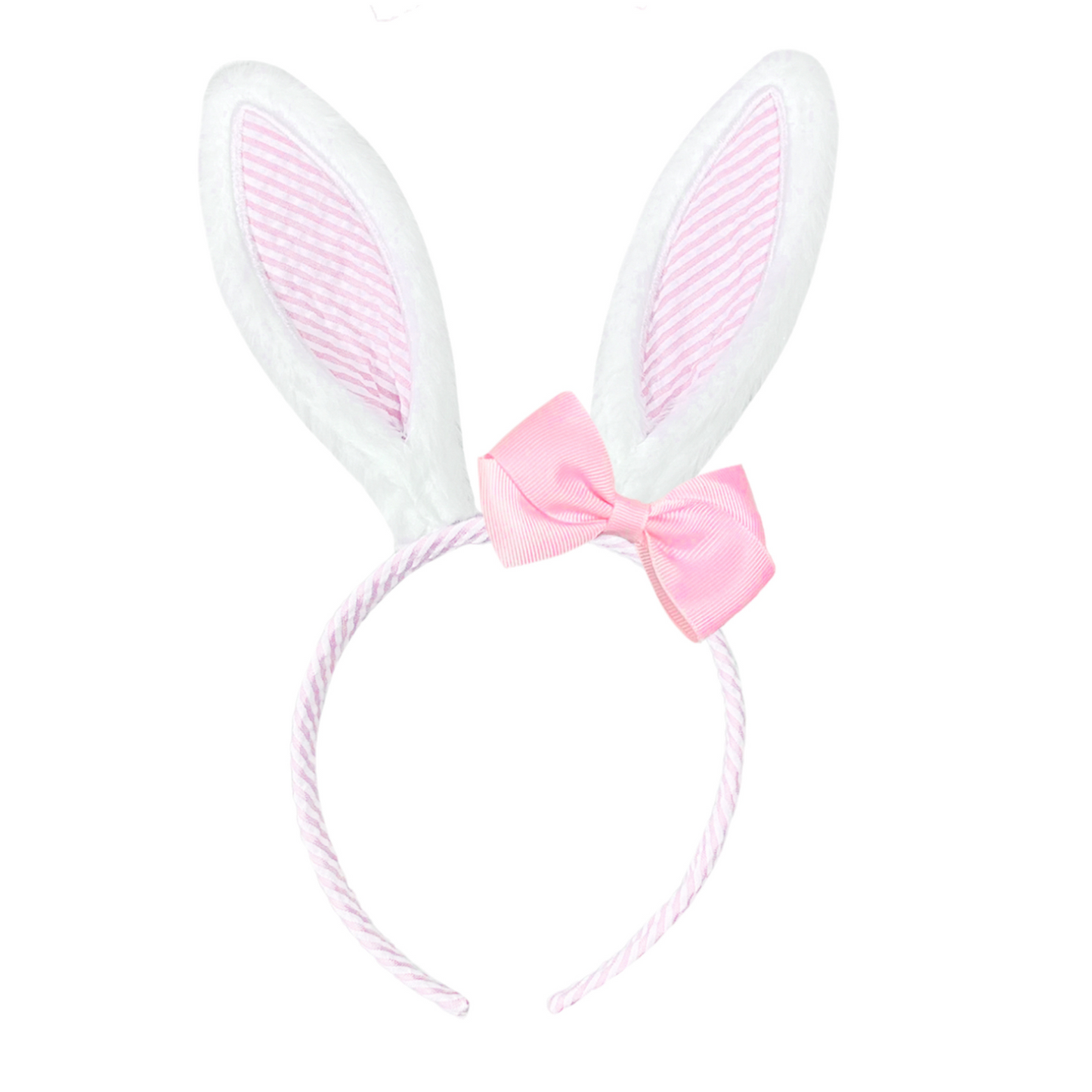 Seersucker Bunny Ears with Bow