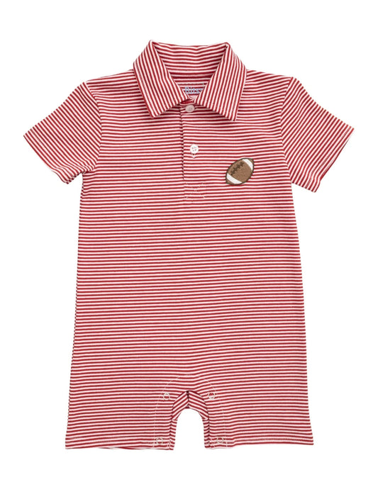 Football Romper- Red