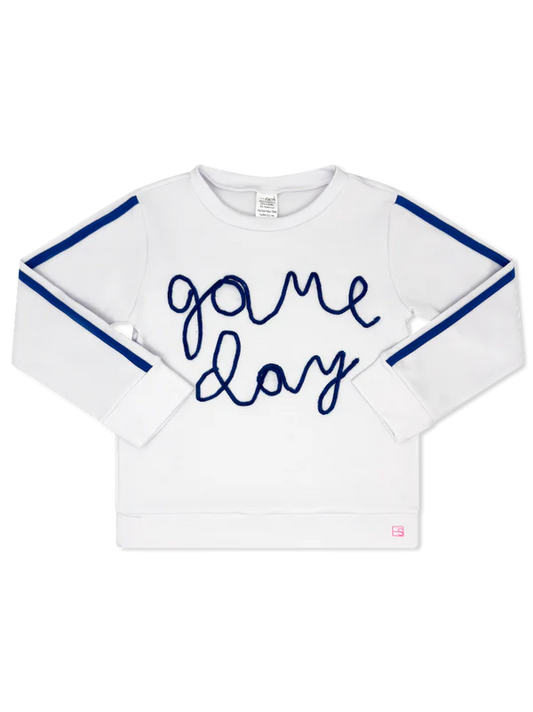 Alex Sweatshirt- Daisy White, Game Day Royal