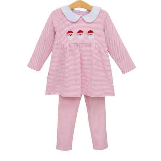 Santa Trio Pant Set- Pink