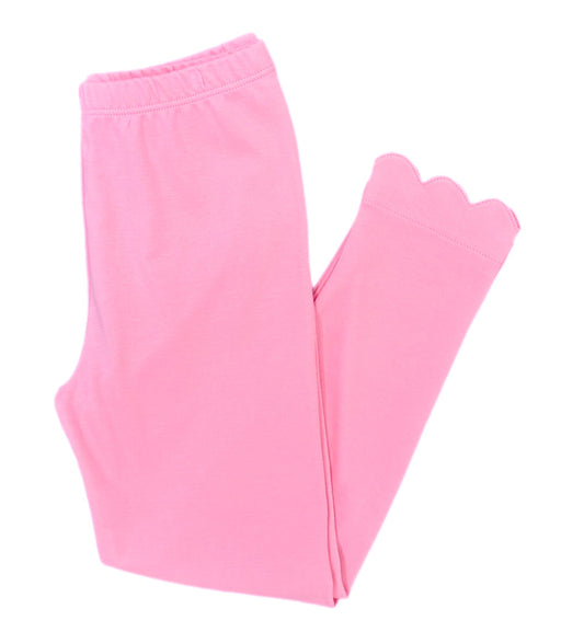 Pink Scalloped Leggings - Simply Sweet Bows