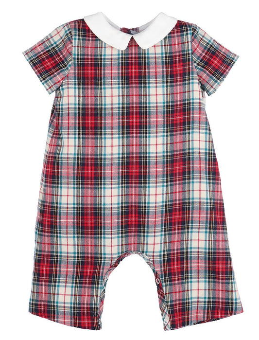 Gingerbread Plaid Boy Longall - Red
