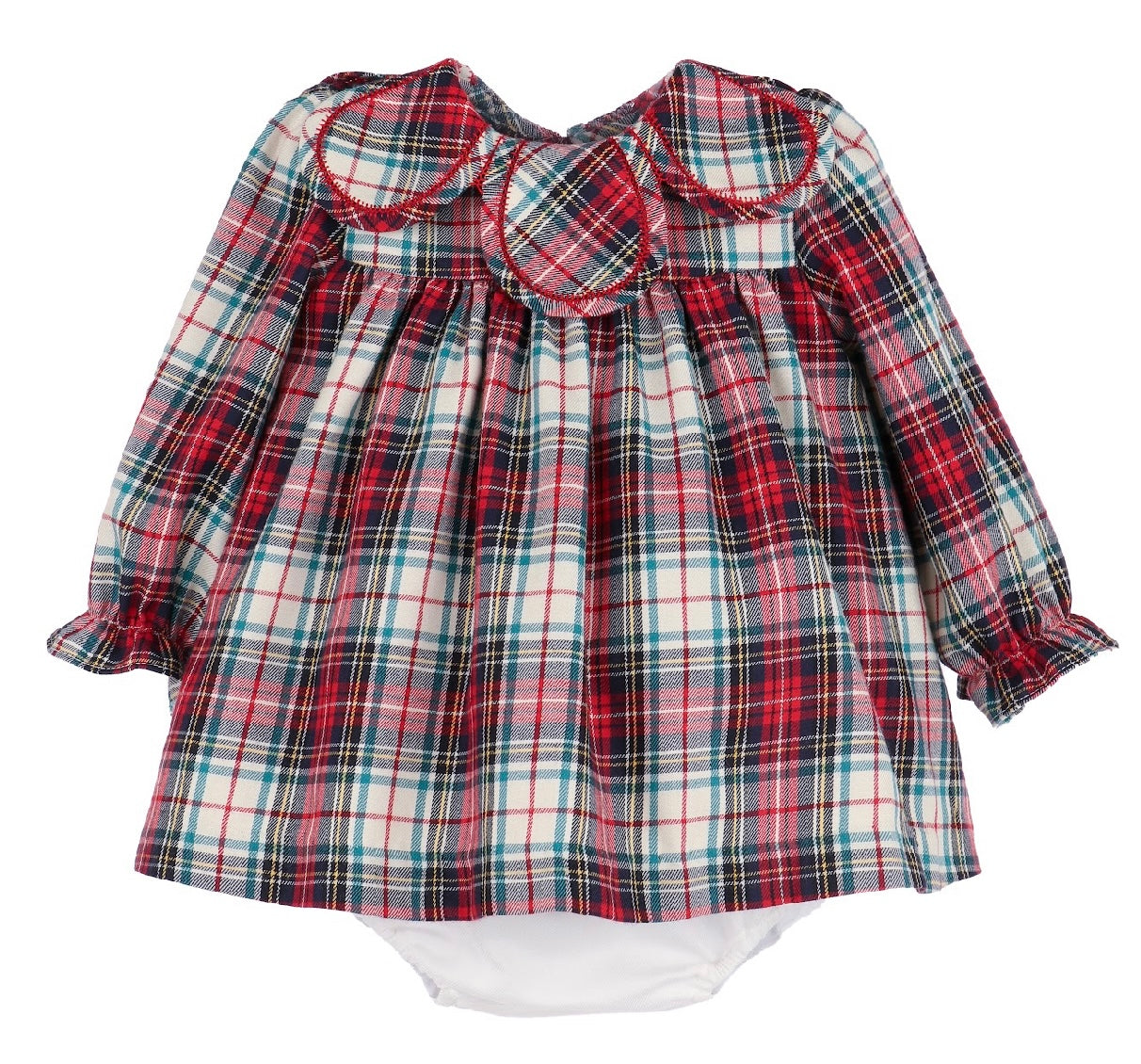 Gingerbread Plaid Petal Float - Red