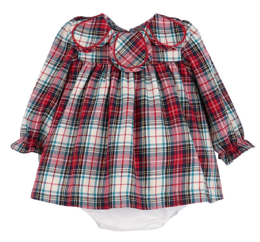 Gingerbread Plaid Petal Float - Red