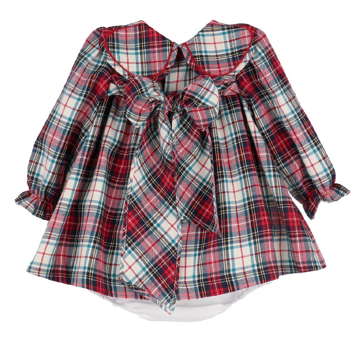 Gingerbread Plaid Petal Float - Red