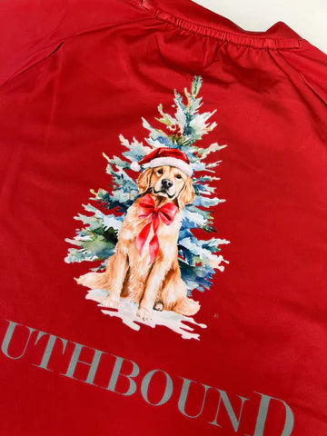 Southbound Performance L/S Tee- Christmas Pup