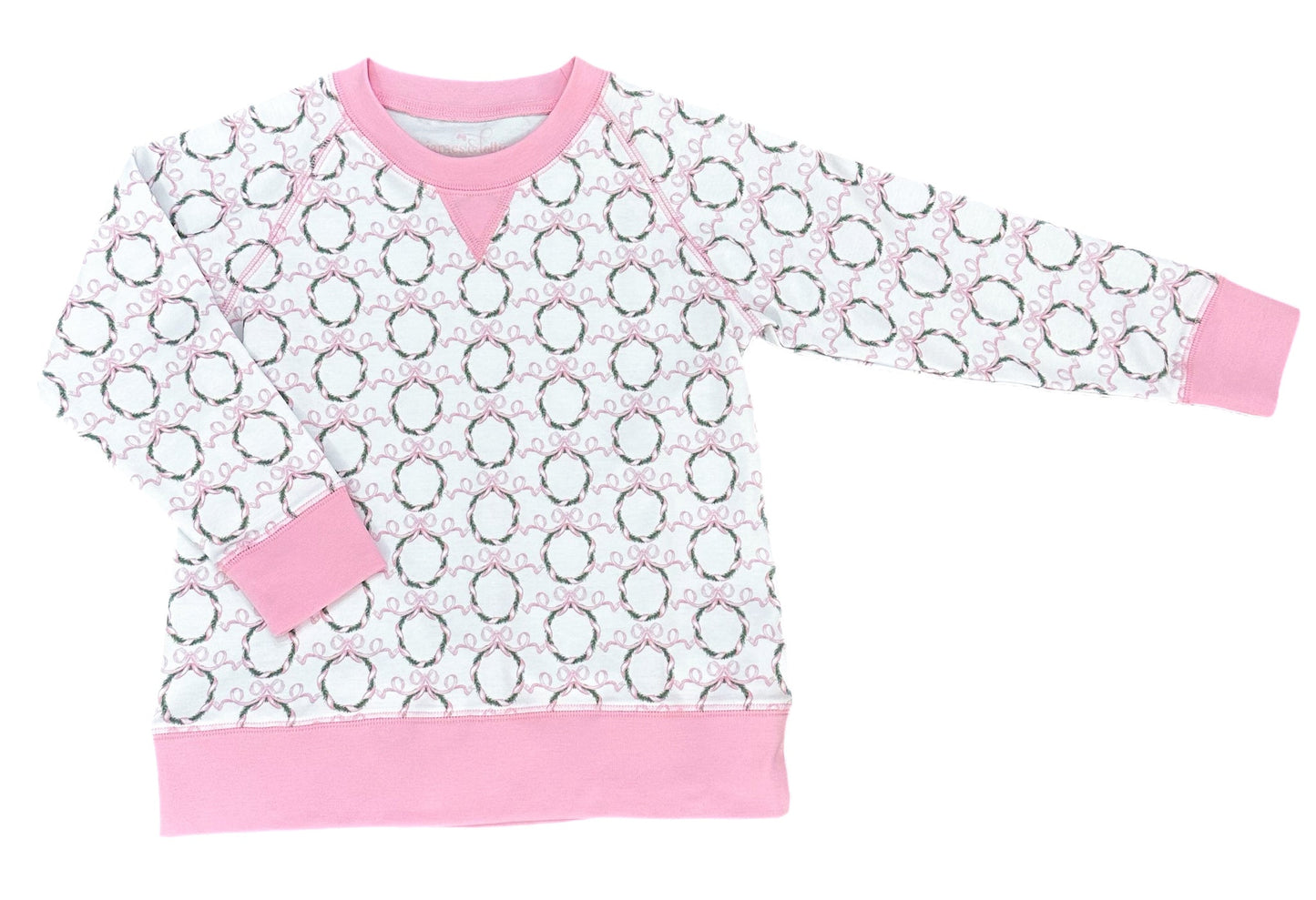 Sidney Sweatshirt Knit - Pink Wreath