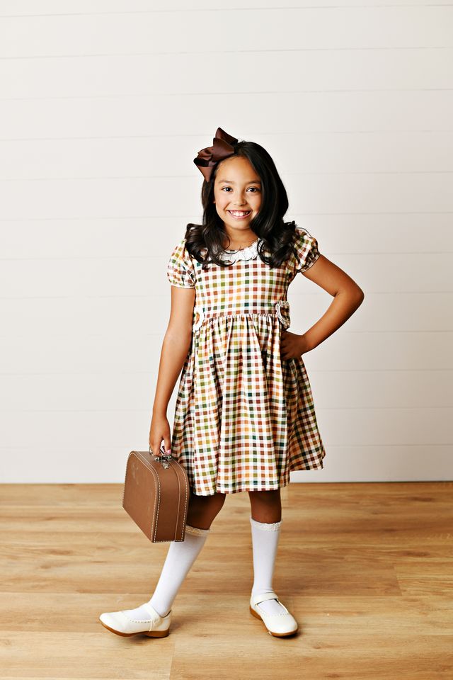 Tab Dress- Fall Gingham