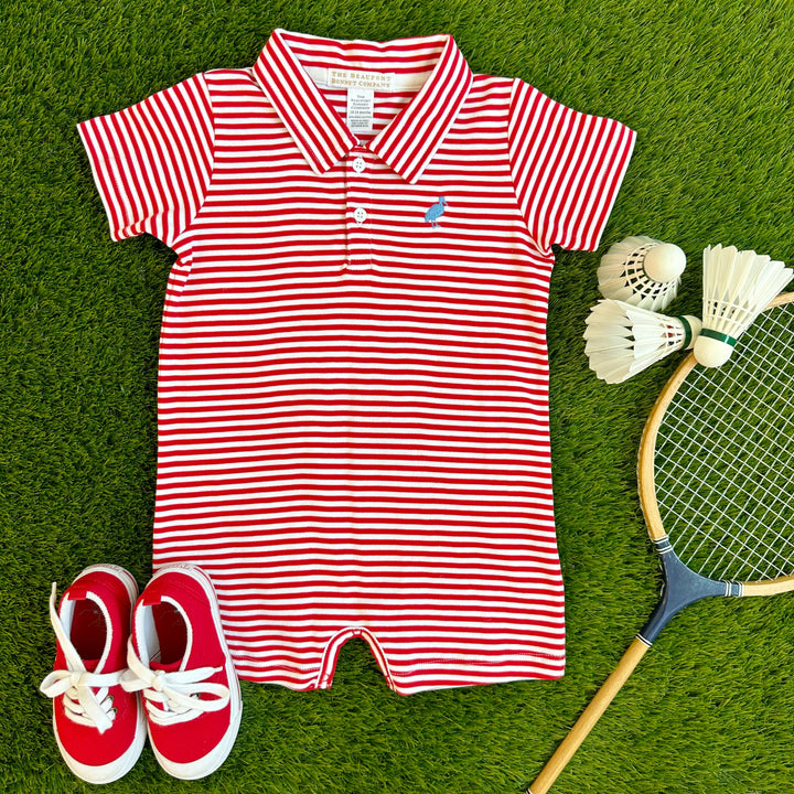 Sir Proper's Romper - Richmond Red Stripe