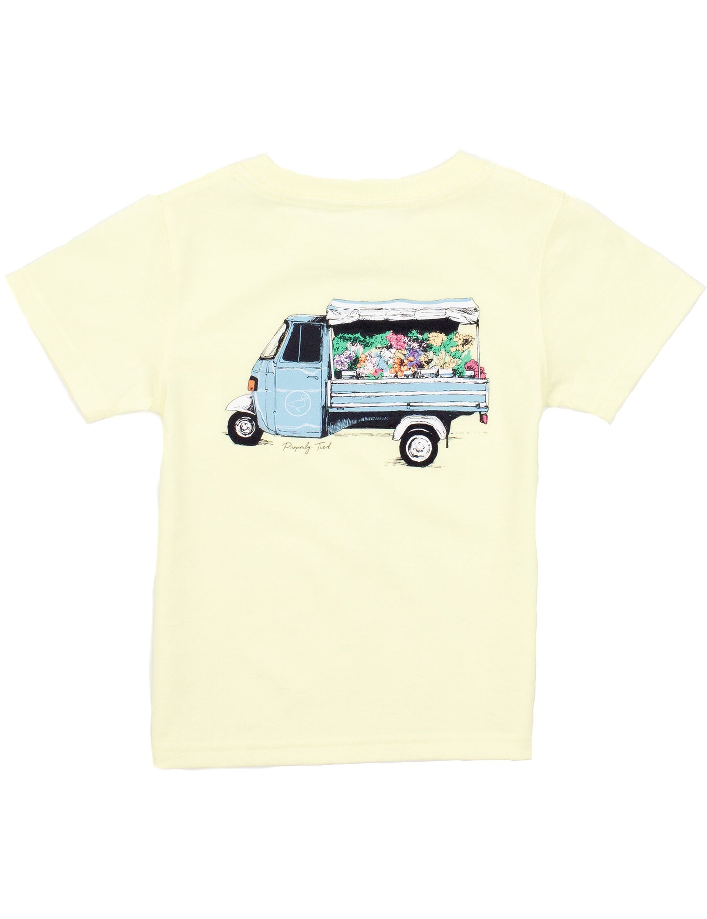 Girls Fresh Florals SS - Lt Yellow