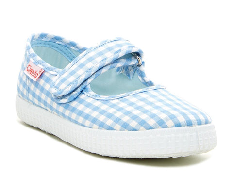 Lt Blue Gingham Mary Jane