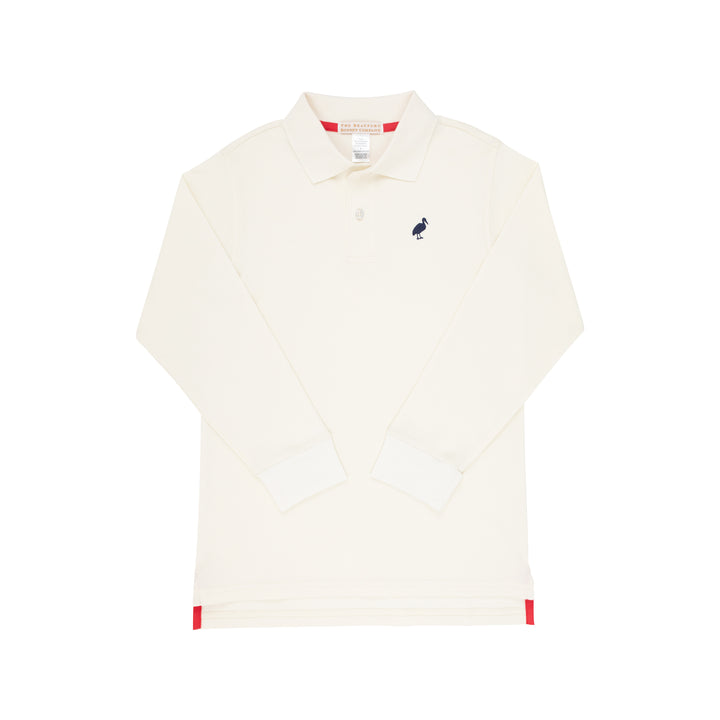 L/S Prim & Proper Polo - Palmetto Pearl