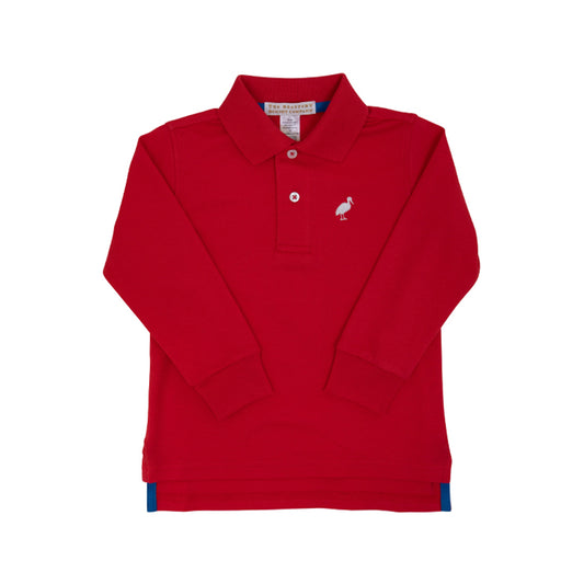 L/S Prim & Proper Polo - Richmond Red