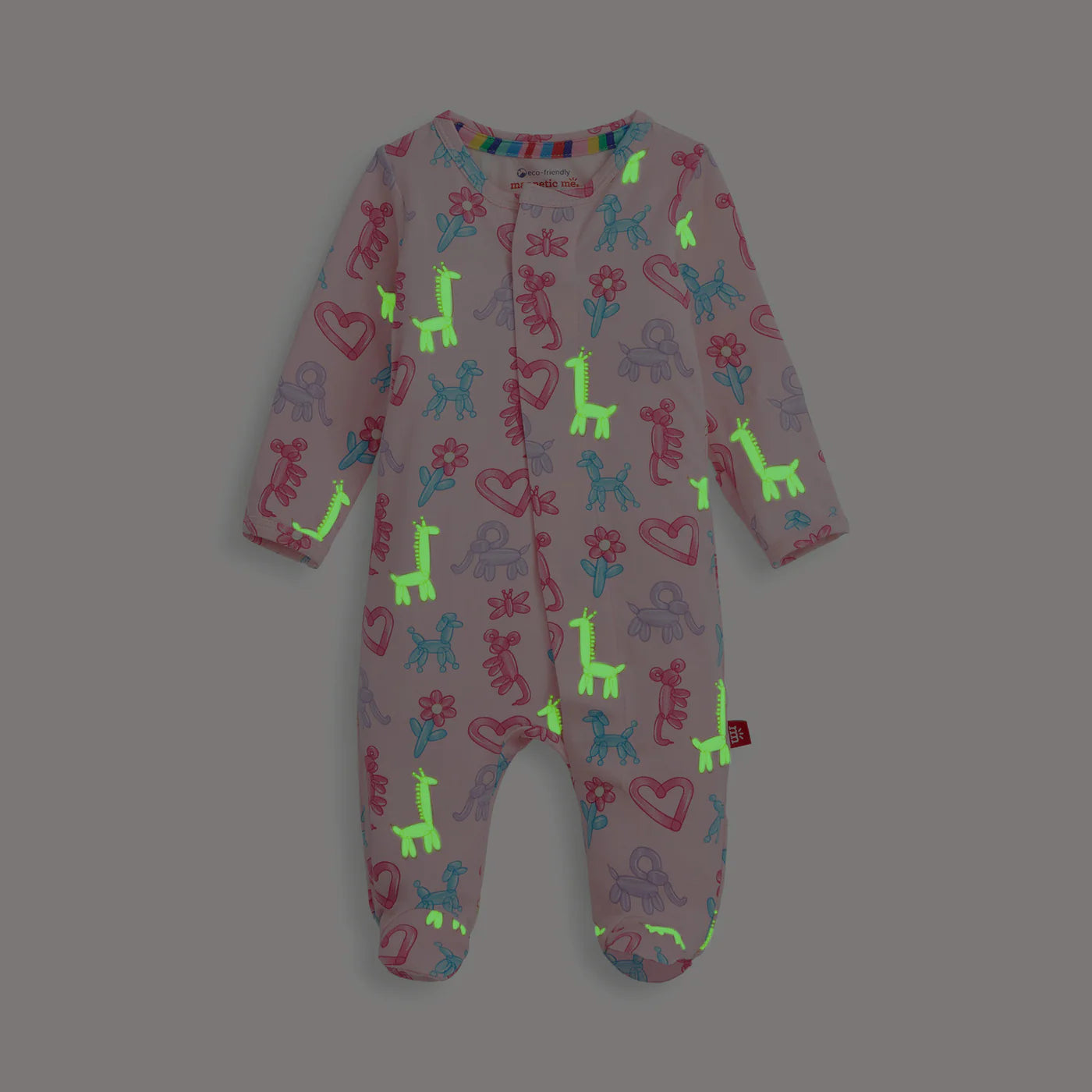 Pink Party Animals Glow in the Dark Modal Magnetic Footie