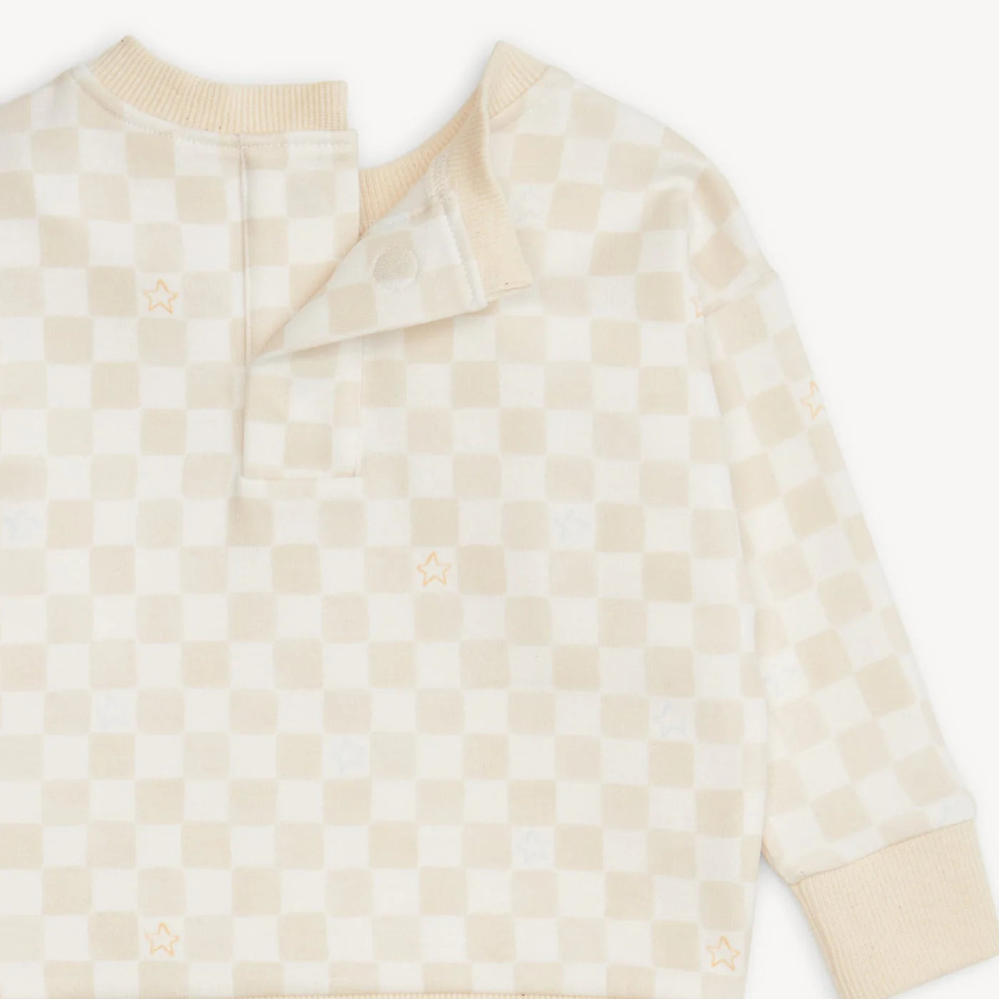 Chamois Checkerboard Brushed Fleece Sweatshirt