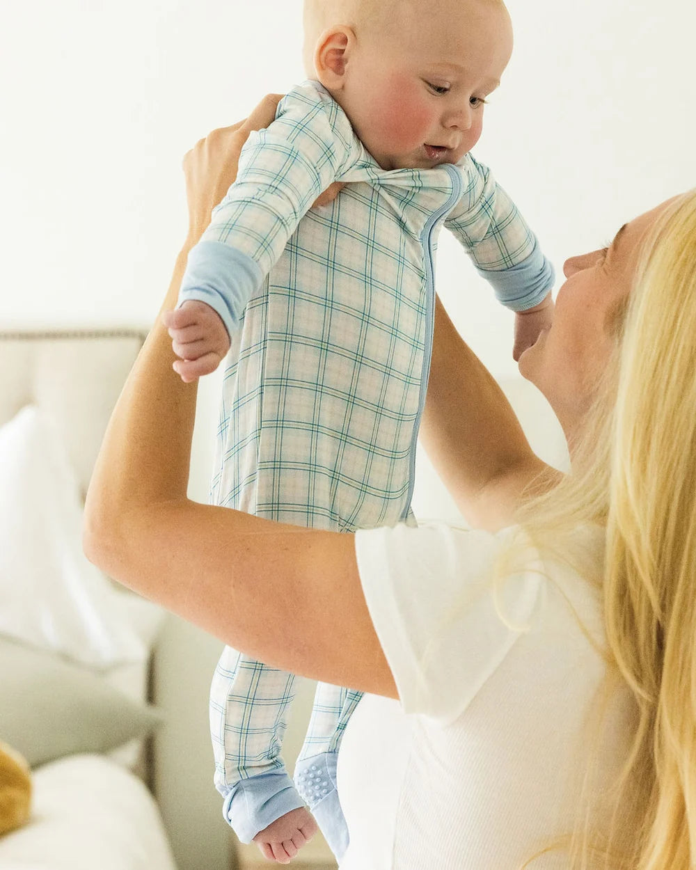 Blue Plaid- Romper