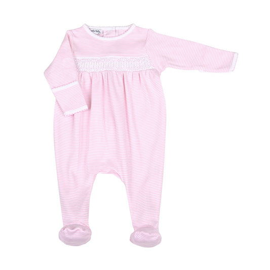 Mini Stripes Smocked Footie