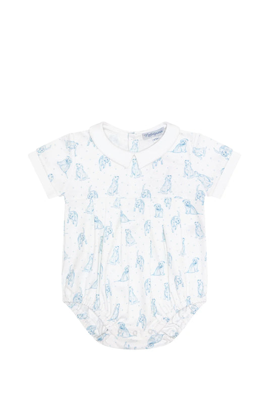 Blue Puppy Love Print Bubble