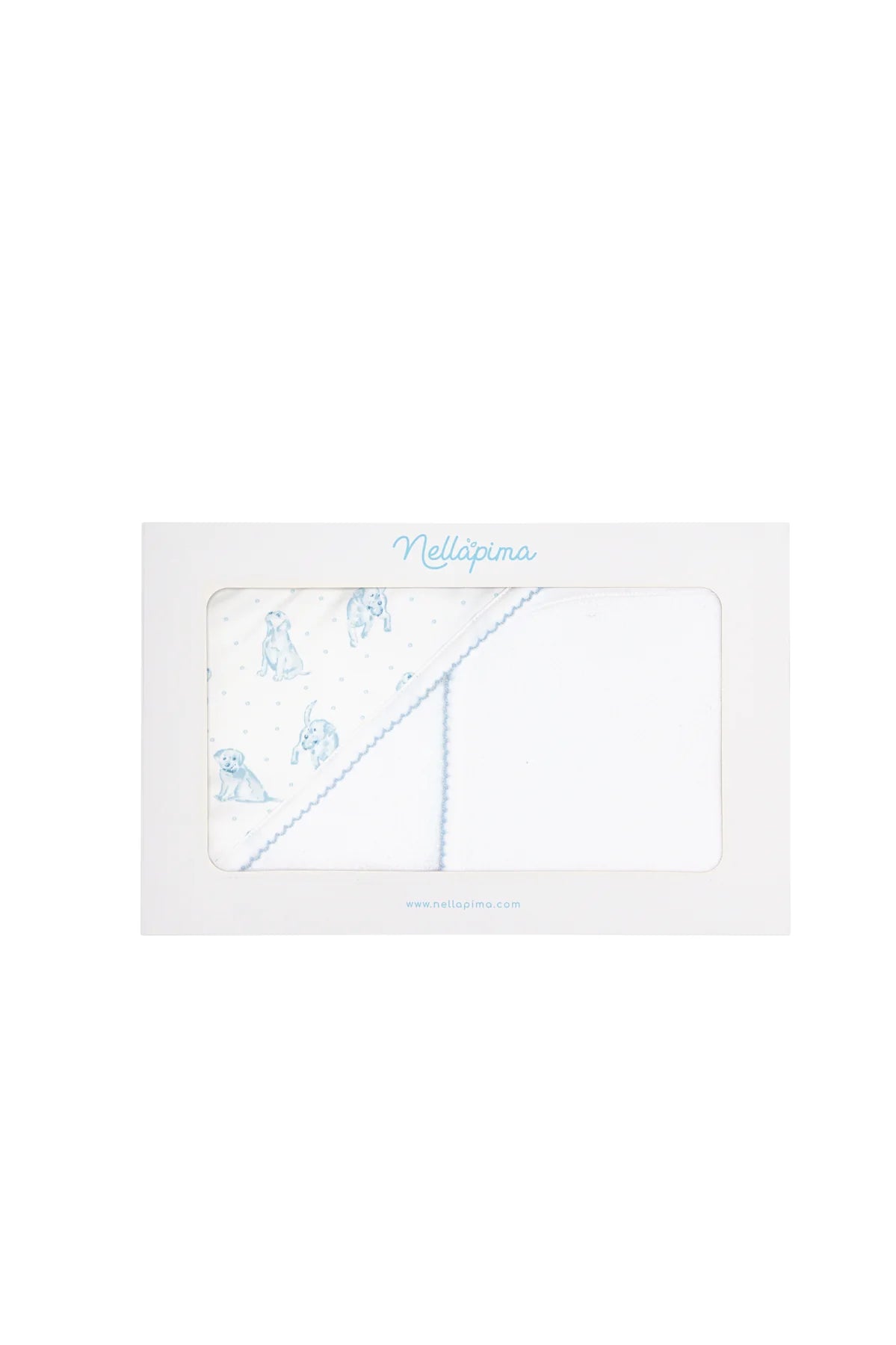 Blue Puppy Love Print Towel