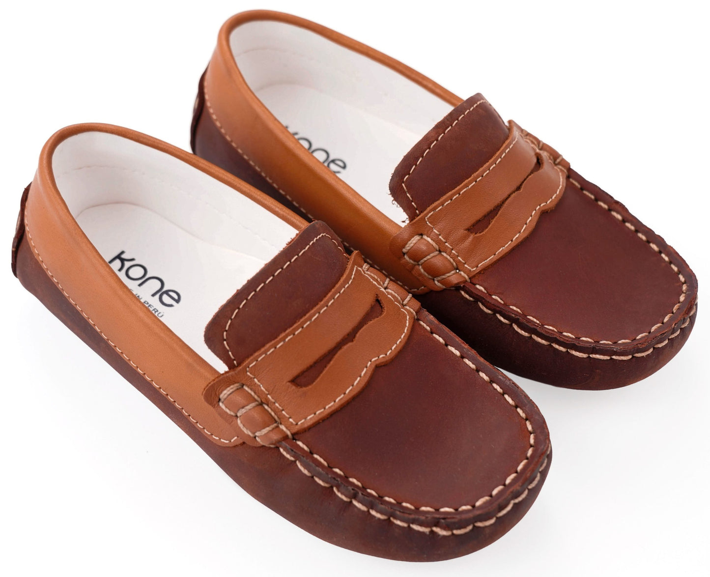 Boys Penny Loafer Copper/Natural