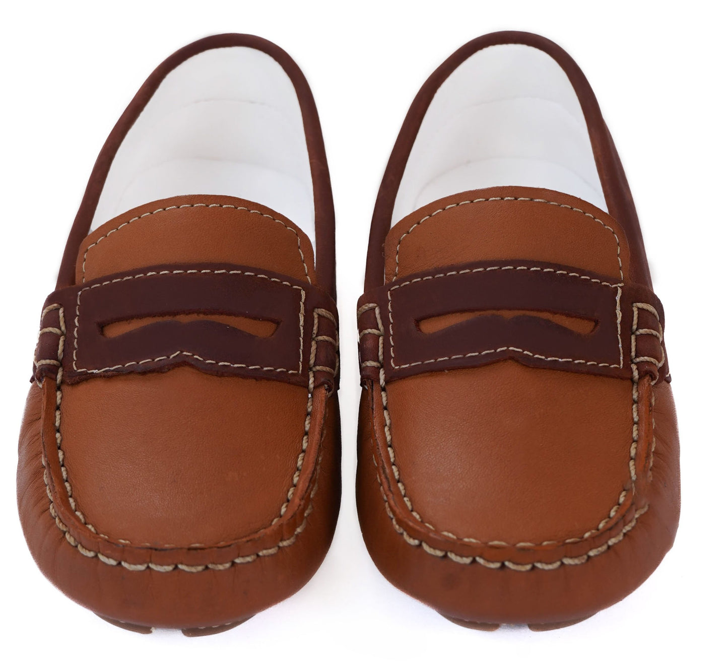 Boys Penny Loafer Natural/Copper