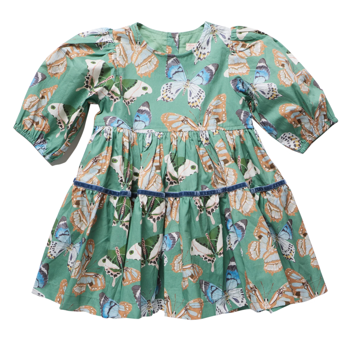 Maribelle Dress- Green Butterflies