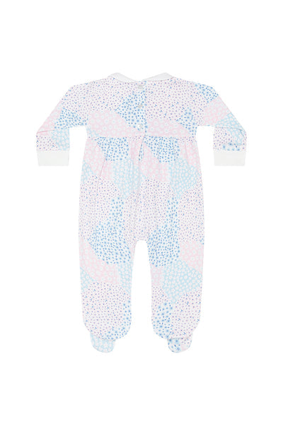 Patchwork Smocked Footie
