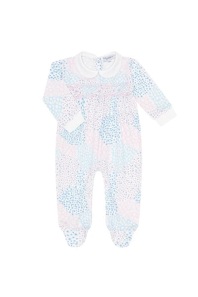 Patchwork Smocked Footie