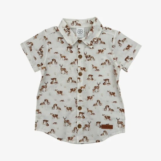 Nash Button Down Shirt- Deer