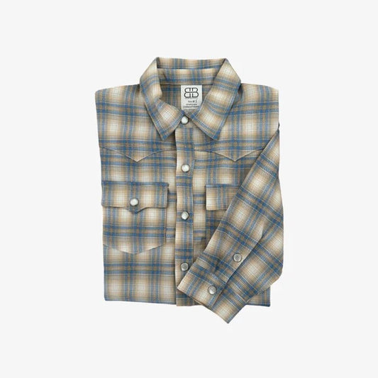 Kasey Button Down Shirt- Blue Plaid