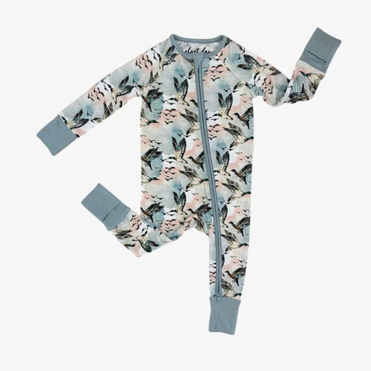 Bamboo Zipper Pajama - Mallard Sky