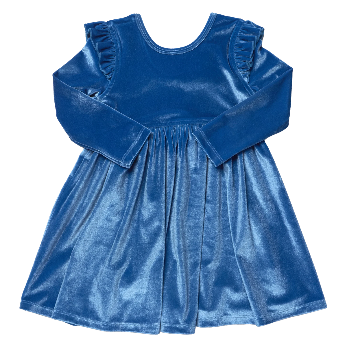 Natalie Dress- Bright Blue Velour