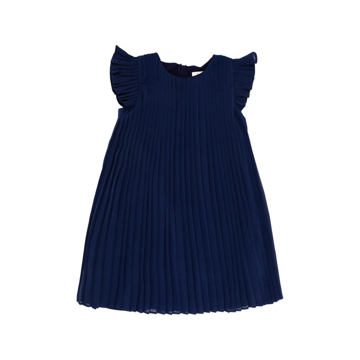 Piper Pleated Dress - Navy