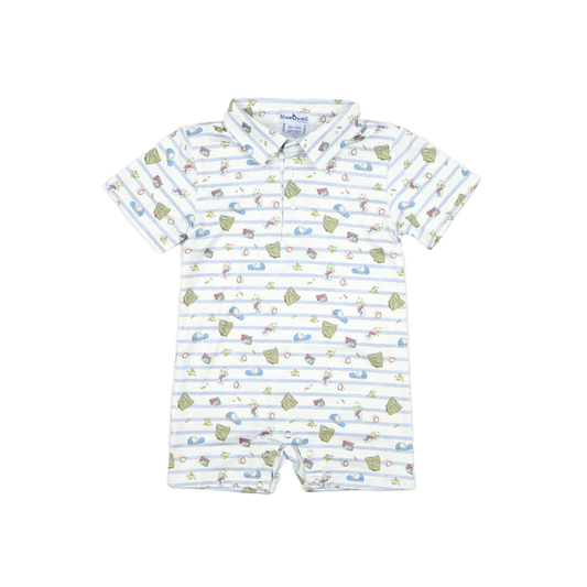 7th Inning Stretch Polo Romper
