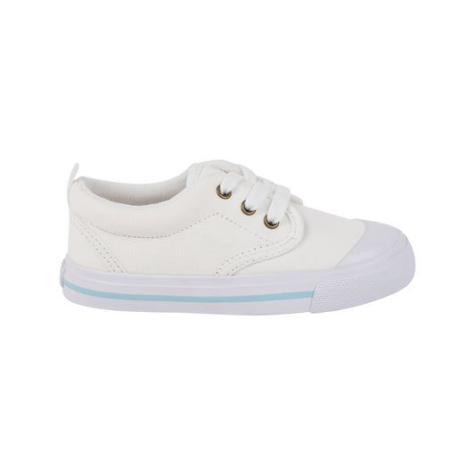 Prep Step Sneaker - White/Blue Stripe