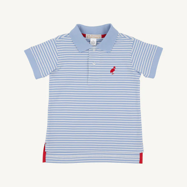 Pima Polo SS Blue Stripe