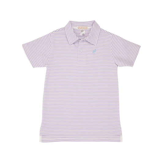 Prim & Proper Polo Lavender Stripe