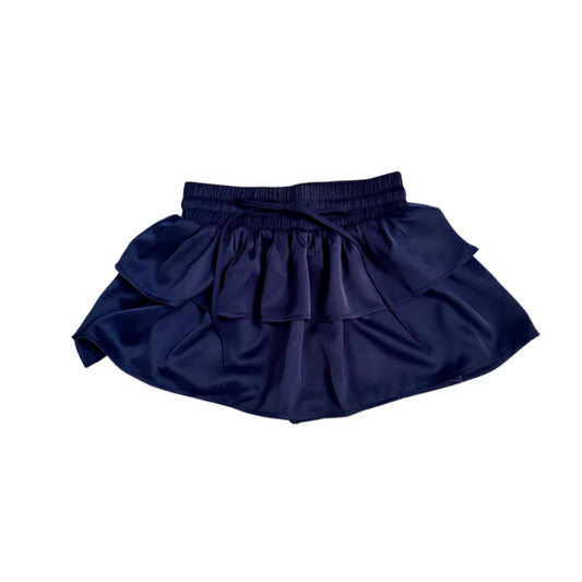 Willow Satin Skort - Navy