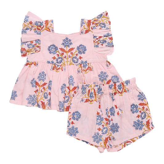 Girls Elsie 2pc Set - Pink Provence Floral