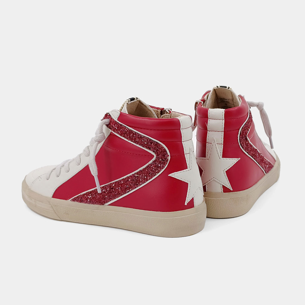 Rooney Kids High Top - Dark Red