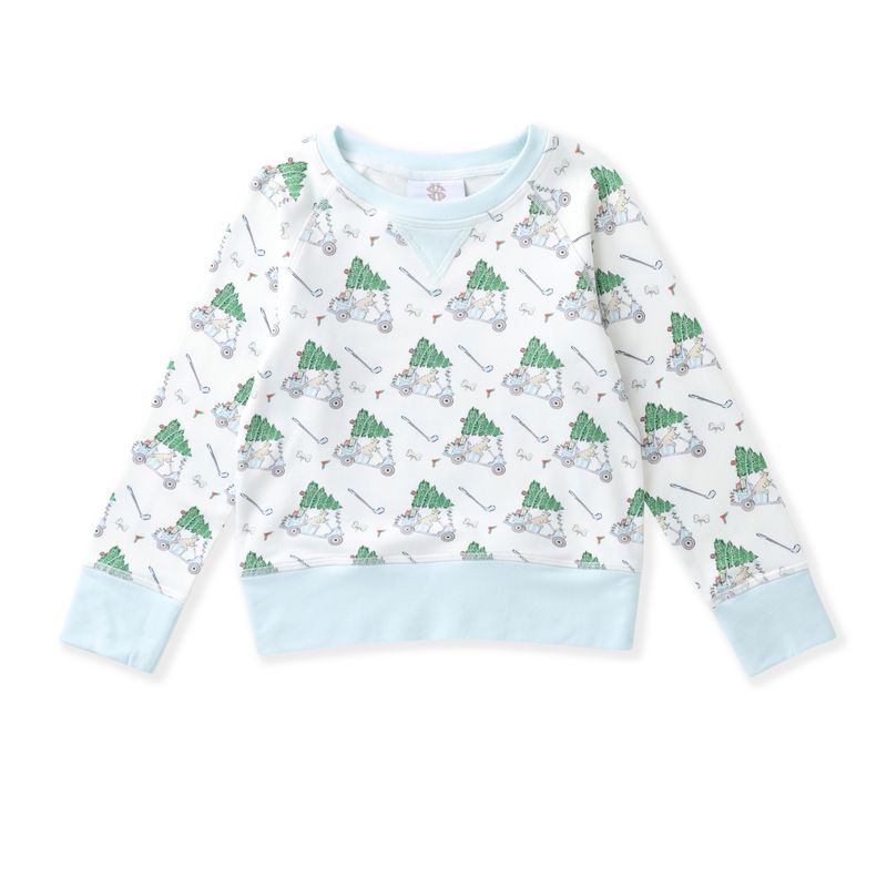 Blue Pullover- Blue Golf Cart Tree