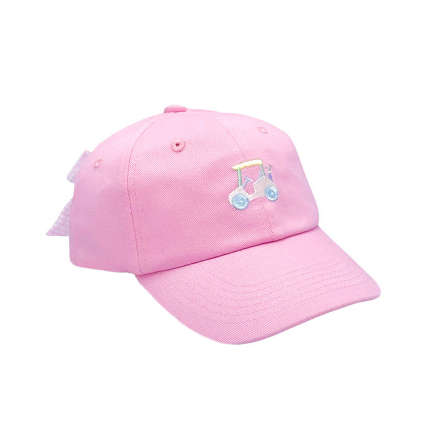 Rainbow Golf Cart Bow Baseball Hat (Youth)