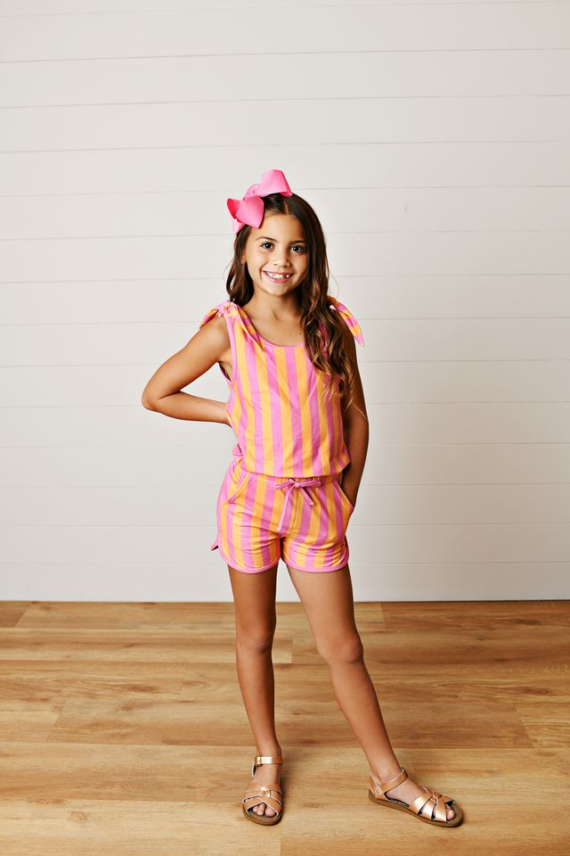 Pink/Orange Striped Jumper